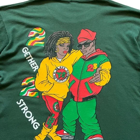 Vintage 1992 Together 2 Strong Hip Hop Black Rap Tee (XL) - Picture 4 of 5